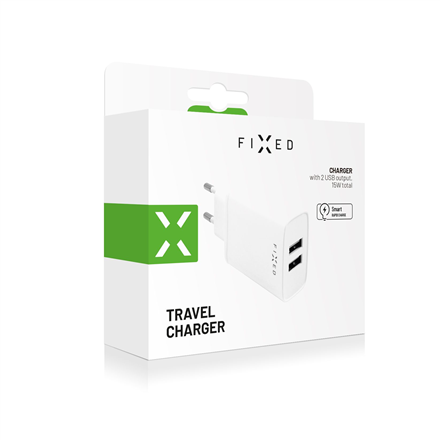 Fixed Travel Charger Dual USB White