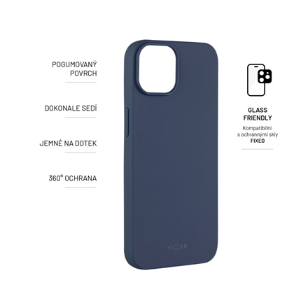 Fixed Story Back cover Apple iPhone 14 Plus Rubberized Blue