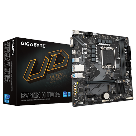 Gigabyte B760M H DDR4 1.0 M/B Processor family Intel