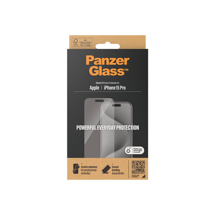 PanzerGlass Screen Protector iPhone iPhone 15 pro Tempered glass Clear