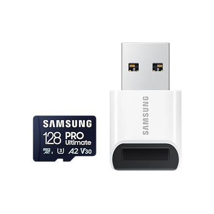Samsung MicroSD Card with Card Reader PRO Ultimate 128 GB