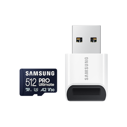 Samsung MicroSD Card with Card Reader PRO Ultimate 512 GB