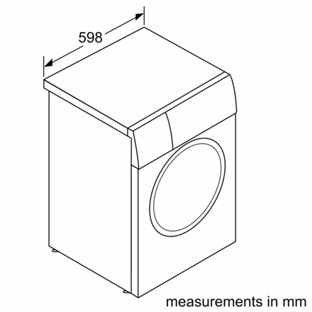 Bosch Washing Machine WAN2801LSN Energy efficiency class A Front loading Washing capacity 8 kg 1400 