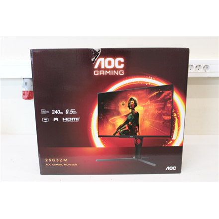 SALE OUT. AOC 25G3ZM/BK 24.5" IPS 16:9/1920x1080/300cd/m2/1ms/HDMI DP Audio Out AOC DAMAGED PACKAGIN