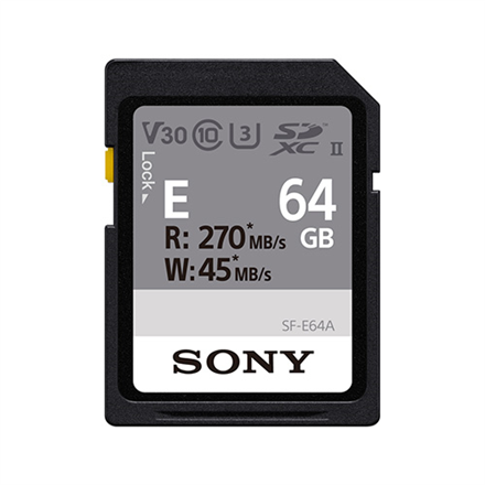Sony UHS-II Memory Card SF-E SDXC Class10  64 GB SDXC Memory Card Flash memory class U3
