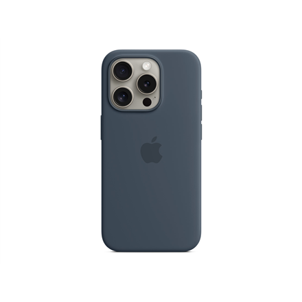 Apple iPhone 15 Pro Silicone Case with MagSafe - Storm Blue