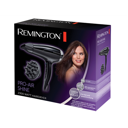 Remington Hair Dryer | D5215 Pro-Air Shine | 2300 W | Number of temperature settings 3 | Ionic funct