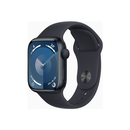 Apple Watch Series 9 GPS 41mm Midnight Aluminium Case with Midnight Sport Band - M/L Apple