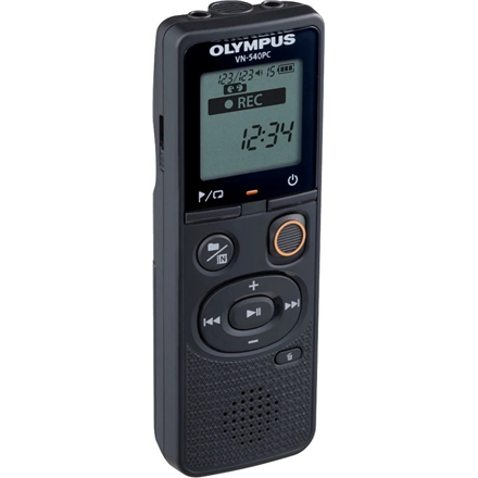 Olympus Digital Voice Recorder (OM Branded) VN-540PC Segment display 1.39' WMA Black