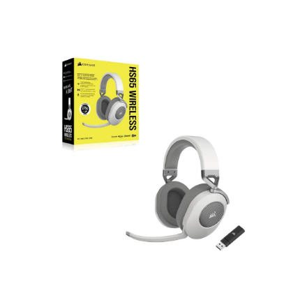 Corsair | Gaming Headset | HS65 | Wireless | Over-Ear | Microphone | Wireless | White