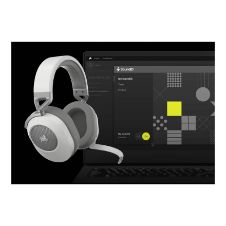 Corsair | Gaming Headset | HS65 | Wireless | Over-Ear | Microphone | Wireless | White