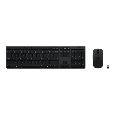 Lenovo | Professional Wireless Rechargeable Combo Keyboard and Mouse | Keyboard and Mouse Set | Wire