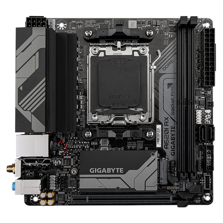 Gigabyte A620I AX 1.0 Processor family AMD Processor socket AM5 DDR5 DIMM Supported hard disk drive 