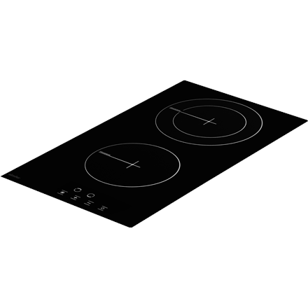 Simfer | H3.020.DEBSP | Hob | Vitroceramic | Number of burners/cooking zones 2 | Touch | Black