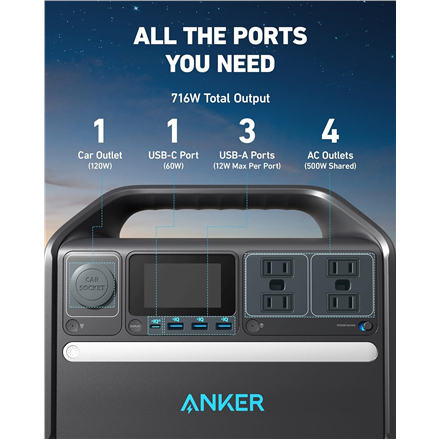 Anker Portable Power Station (PowerHouse 512Wh) 535
