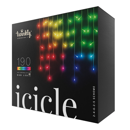 Twinkly Icicle Smart LED Lights 190 RGB (Multicolor)