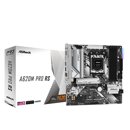 ASRock A620M PRO RS Processor family AMD Processor socket AM5 DDR5 DIMM Supported hard disk drive in