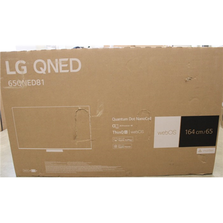 LG | 65QNED813RE | 65" (164 cm) | Smart TV | WebOS 23 | 4K QNED | DAMAGED PACKAGING