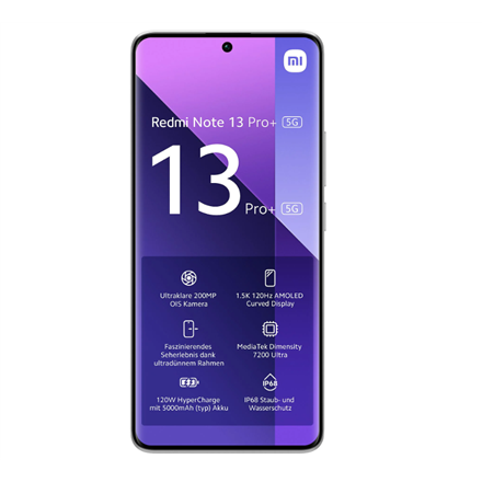 Xiaomi | Redmi | Note 13 Pro+ | Moonlight White | 6.67 " | AMOLED | 1220 x 2712 pixels | Mediatek | 