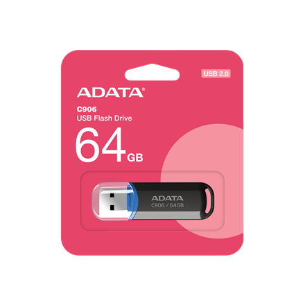 ADATA USB Flash Drive C906 64 GB USB 2.0 Black