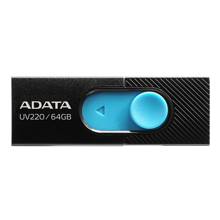 ADATA USB Flash Drive UV220 64 GB USB 2.0 Black/Blue