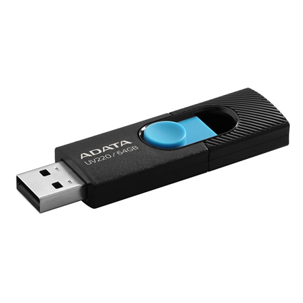 ADATA USB Flash Drive UV220 64 GB USB 2.0 Black/Blue