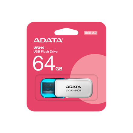 ADATA USB Flash Drive UV240 64 GB USB 2.0 White