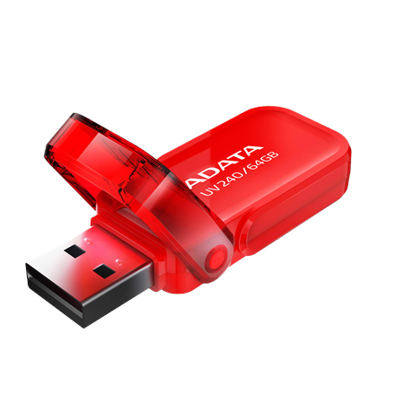 ADATA USB Flash Drive UV240 64 GB USB 2.0 Red