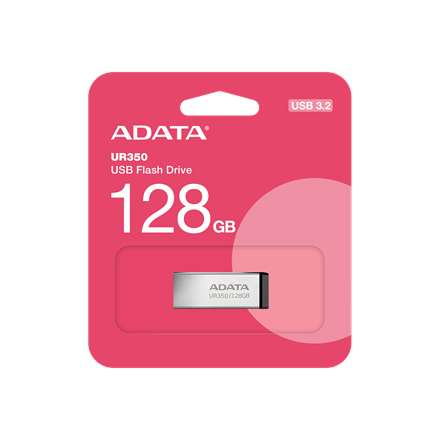 ADATA USB Flash Drive UR350 128 GB USB 3.2 Gen1 Black