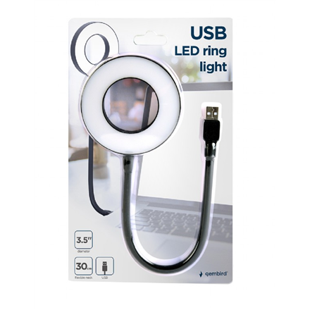 Gembird NL-LEDRING-01 USB LED ring light White 6500K N/A