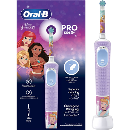 Oral-B | Vitality PRO Kids Princess Electric Toothbrush Rechargeable For kids Number of brush heads 