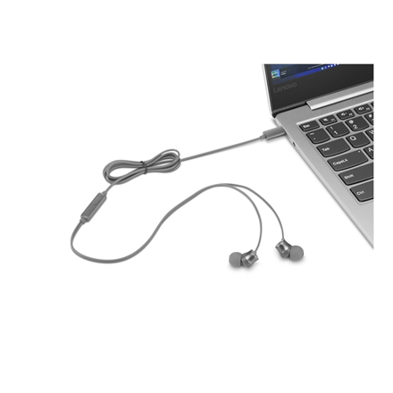 Lenovo | 300 USB-C In-Ear Headphone | GXD1J77353 | Built-in microphone | Wired | Grey