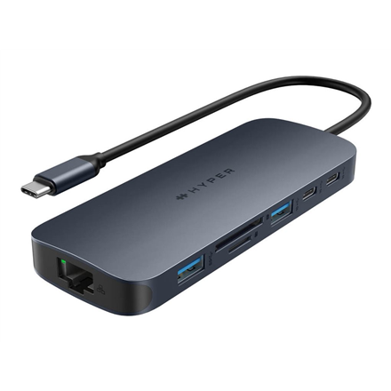 Hyper | HyperDrive EcoSmart Gen.2 Universal USB-C 10-in-1 Hub with 140 W PD3.1 Power Pass-thru | Eth