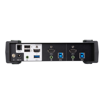 Aten 2-Port USB 3.0 4K HDMI KVMP Switch with Audio Mixer Mode | CS1822