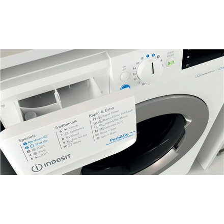 INDESIT | Washing Machine with Dryer | BDE 86436 WSV EE | Energy efficiency class A/D | Front loadin