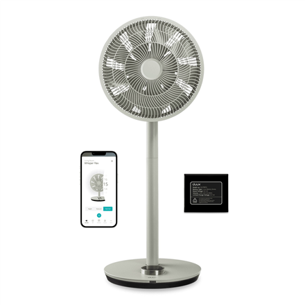 Duux | Fan with Battery Pack | Whisper Flex Smart | Stand Fan | Sage | Diameter 34 cm | Number of sp