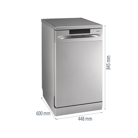 Dishwasher | GS520E15S | Free standing | Width 45 cm | Number of place settings 9 | Number of progra