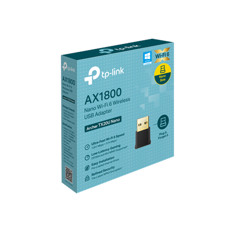 TP-LINK AX1800 Nano Dual Band Wi-Fi 6 USB Adapter | Archer TX20U Nano | USB 2.0