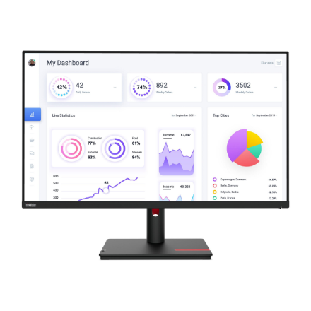 Lenovo | ThinkVision | T32p-30 | 31.5 " | IPS | 16:9 | 60 Hz | 4 ms | 3840 x 2160 pixels | 350 cd/m²