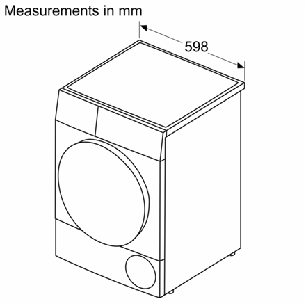 Bosch Dryer Machine with Heat Pump | WTU876IHSN | Energy efficiency class A++ | Front loading | 9 kg