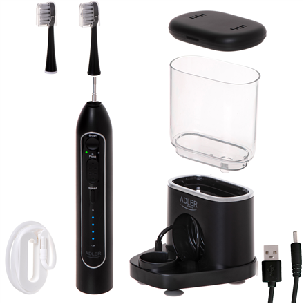 Adler | 2-in-1 Water Flossing Sonic Brush | AD 2180b | Rechargeable | For adults | Number of brush h