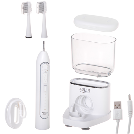 Adler | 2-in-1 Water Flossing Sonic Brush | AD 2180w | Rechargeable | For adults | Number of brush h