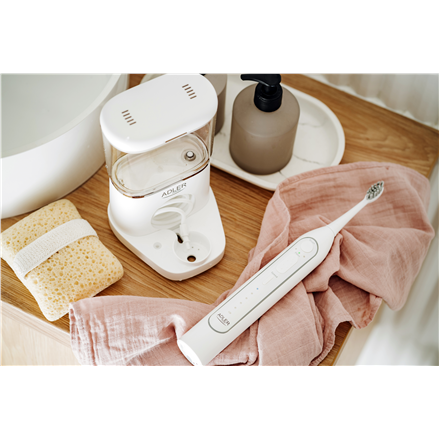 Adler | 2-in-1 Water Flossing Sonic Brush | AD 2180w | Rechargeable | For adults | Number of brush h