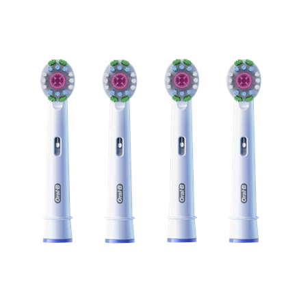 Oral-B | Replaceable toothbrush heads | EB18-4 3D White Pro | Heads | For adults | Number of brush h