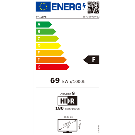 Philips LED Ambilight TV | 55PUS8919/12 | 55 | Smart TV | Titan | 4K UHD | Grey