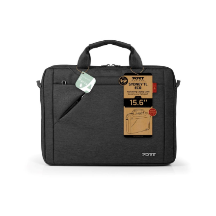 PORT DESIGNS | ECO SYDNEY | Fits up to size 15.6 " | Laptop Case | Black | Shoulder strap