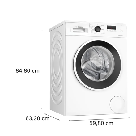 Bosch Washing Machine | WGE0240ASN | Energy efficiency class A | Front loading | Washing capacity 7 