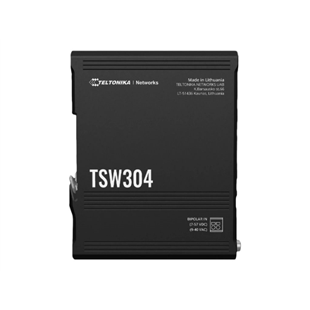 Teltonika DIN Rail Switch | TSW304 | Unmanaged | Wall-mountable