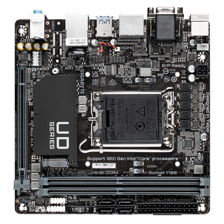 Gigabyte | H610I | Processor family Intel | Processor socket LGA1700 | DDR4 DIMM | Supported hard di