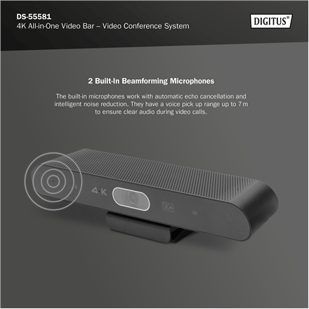 Digitus | 4K All-in-One Video Bar - Video Conference System | DS-55581